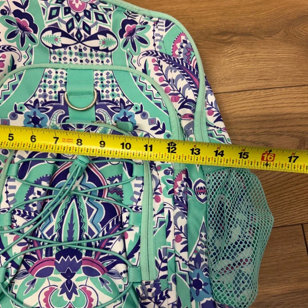 PBteen Large Backpack Boho Medallion Turquoise Purple School Book Bag Organizer